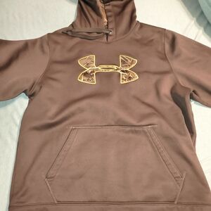 Men's Under Armour Brown Hoodie with Camo Logo
